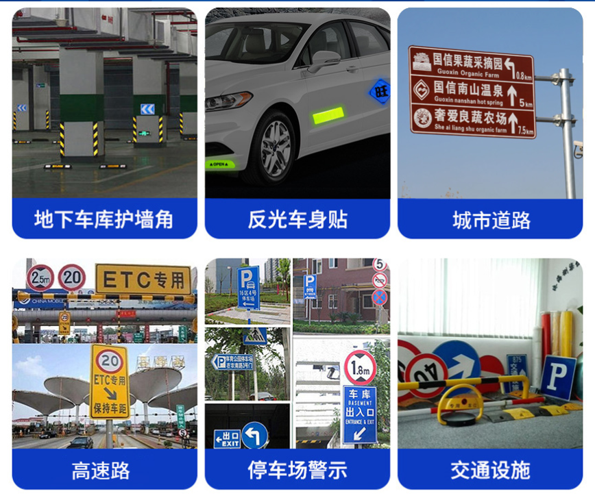 高強級新國標三類反光膜適用場（chǎng）景（jǐng）