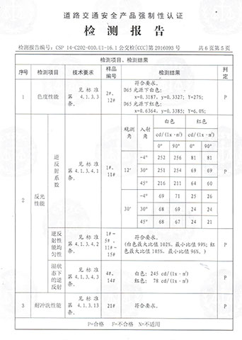 車身(shēn)反光標識(shí)—道路交(jiāo)通安全產(chǎn)品強製性認證檢測報告 車身反光(guāng)標識—道路交通安全產品強製性認證檢測報告